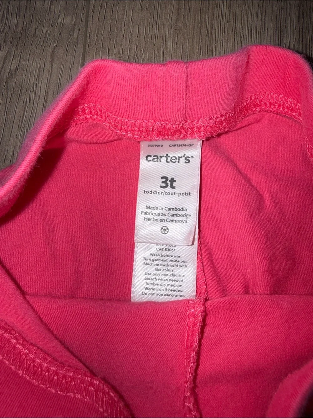 Carter's Bright Pink Toddler Stretch Leggings